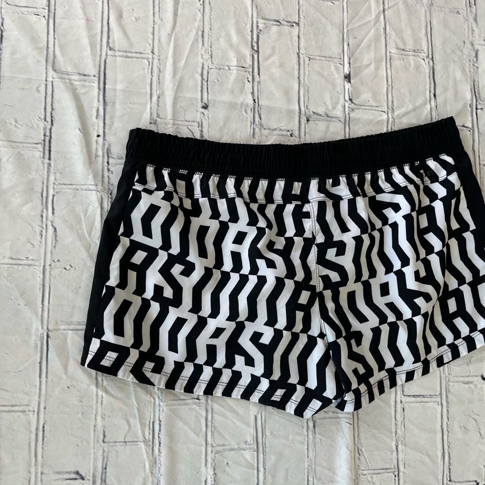 Adidas Athletic Running Shorts Women’s Black White L Stretch Streetwear Sports - Picture 8 of 12